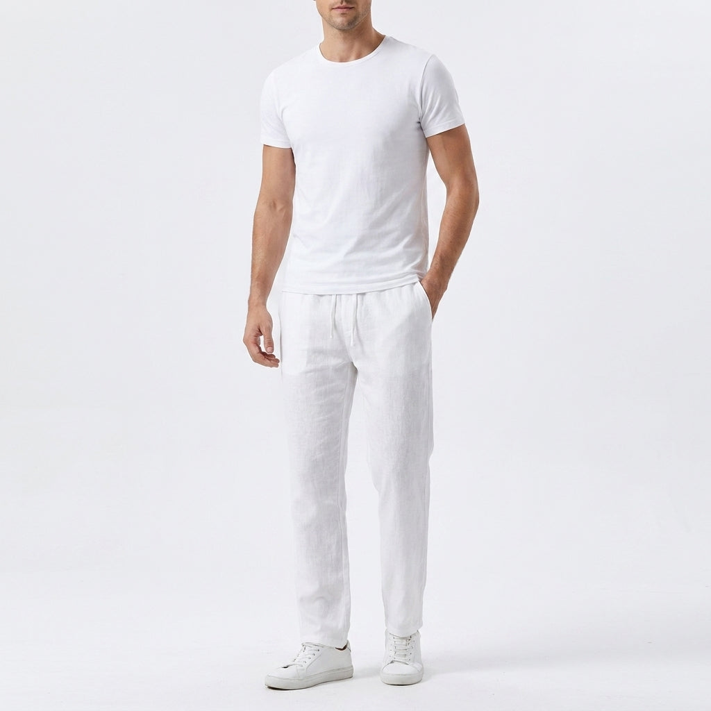 Linnen broek heren losse pasvorm – zomerse linnen broek