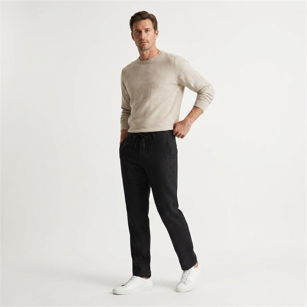 Linnen broek heren losse pasvorm – zomerse linnen broek