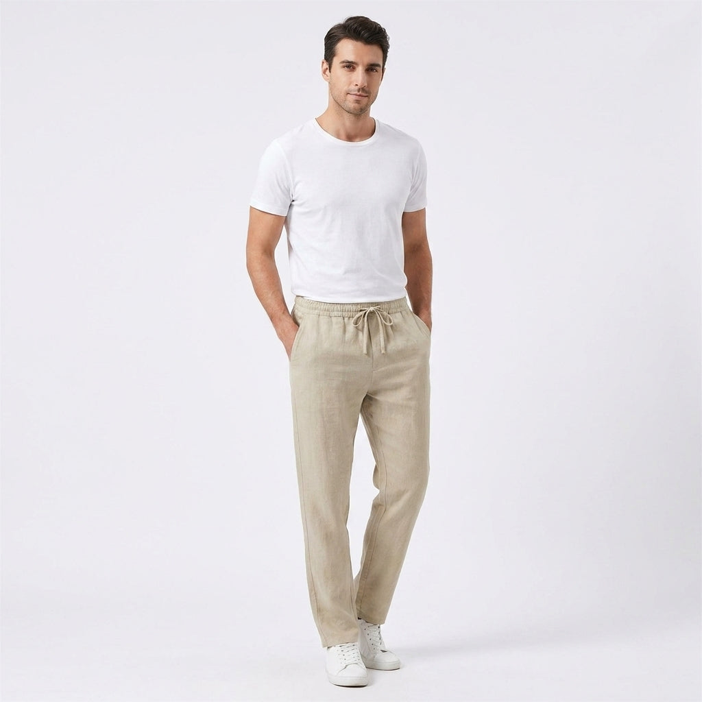 Linnen broek heren losse pasvorm – zomerse linnen broek