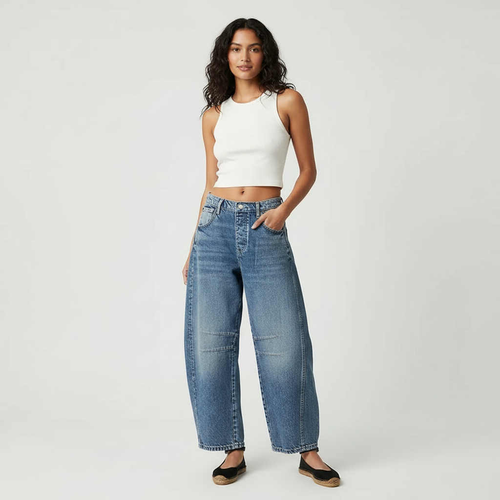 Baggy dames jeans met relaxte pasvorm