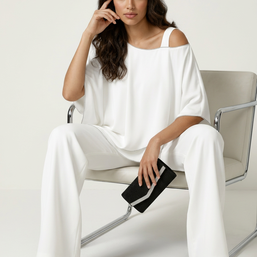 Elegante chiffon dames set - Elena