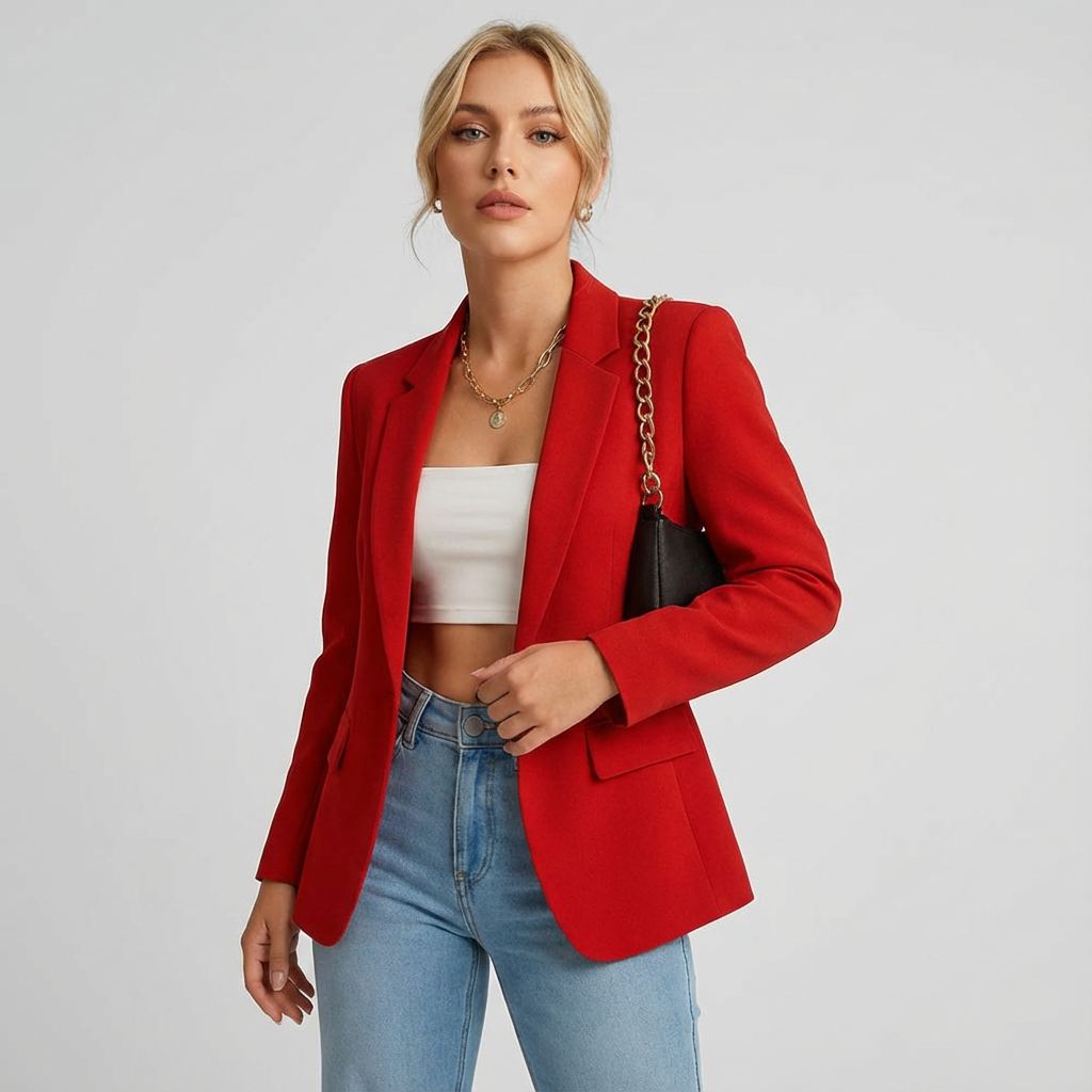 Elegante getailleerde dames blazer met tijdloze pasvorm