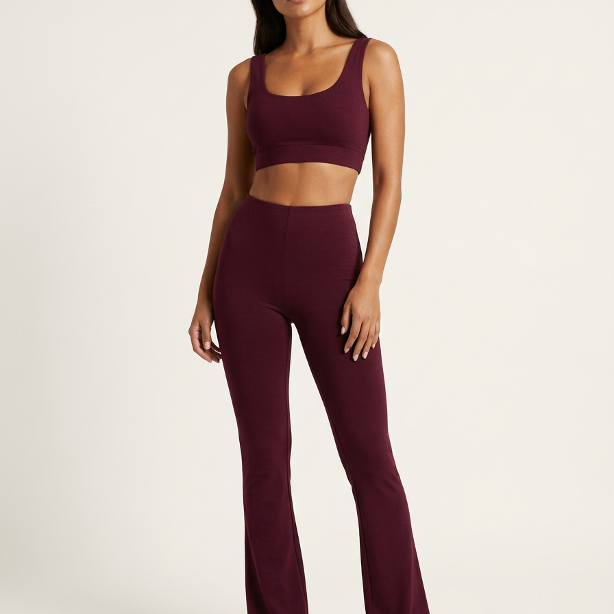 Hoge taille dames flared broek – Noella