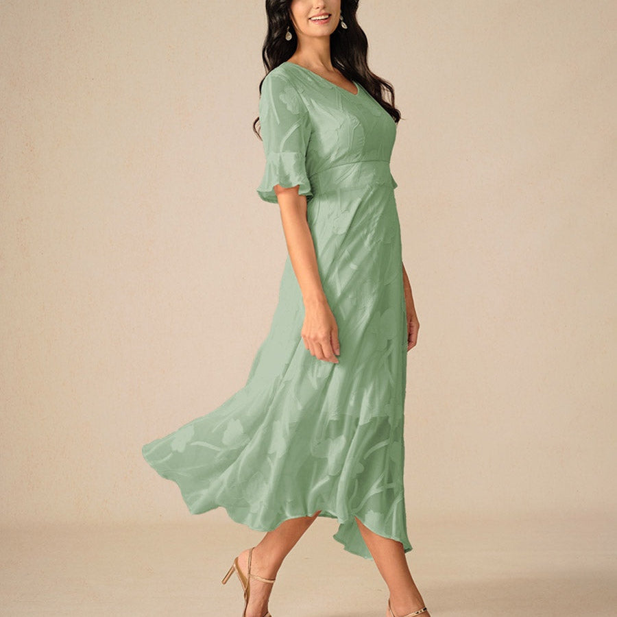 Romantische midi jurk met luxe kant - Kyle