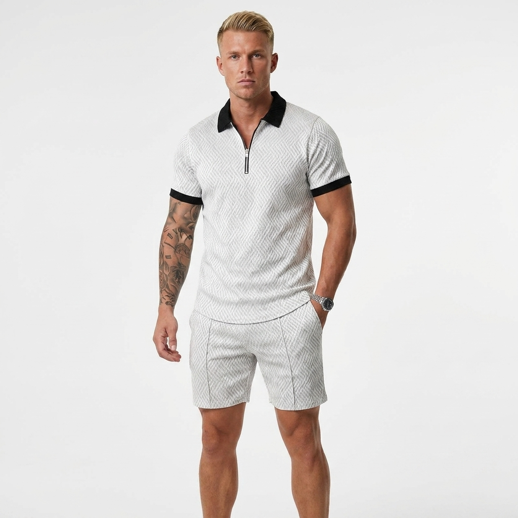 Polo en shorts set heren zomer – zomerse polo shorts set