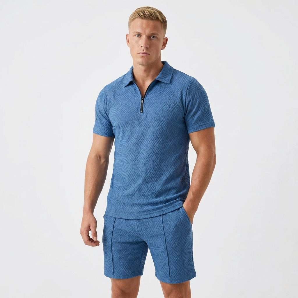 Polo en shorts set heren zomer – zomerse polo shorts set